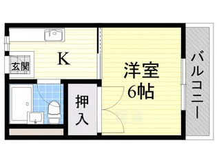 1Kの間取り画像