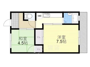 由上ビル【2階】の間取り