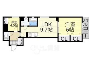 クリエオーレ豊島南【1階】の間取り