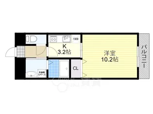 アンプルールクラージュ・ウエストヒルズ【2階】の間取り