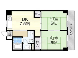 大阪府茨木市双葉町【マンション】の間取り