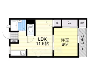 パインヒルズ茨木【2階】の間取り