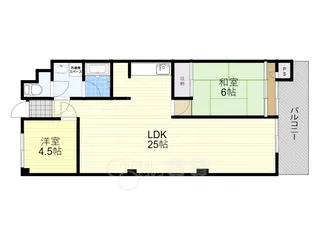 千里山グランドハイツ【3階】の間取り