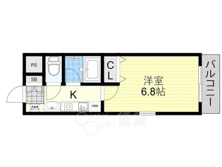 大阪府茨木市東奈良3丁目【マンション】の間取り