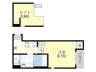 ハーモニーテラス姫里【1階】の間取り