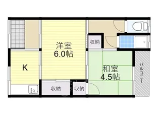 大阪府摂津市昭和園【アパート】の間取り