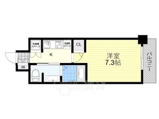 エヴァステージ梅田WEST【9階】の間取り