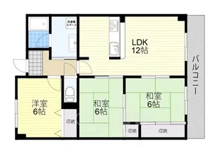 レシェンテ東三国【6階】の間取り