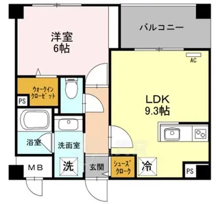 メープルスクエア心斎橋【2階】の間取り