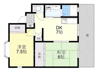 西田ハイツ【1階】の間取り