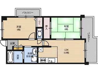 今福パーク・レジデンス【2階】の間取り