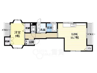 スズビル新森【1階】の間取り