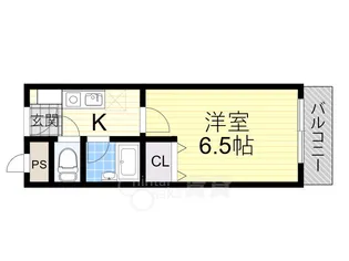 大阪府茨木市見付山1丁目【マンション】の間取り