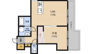 マンション武蔵【4階】の間取り
