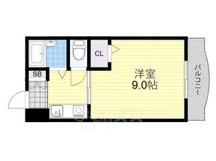 大阪府茨木市稲葉町【マンション】の間取り