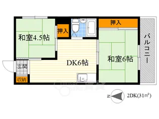 村井マンション【3階】の間取り