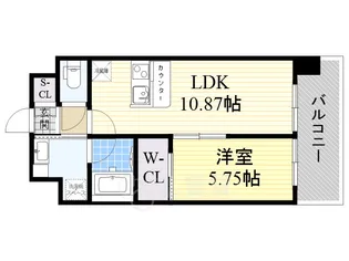 プレジオ内代【7階】の間取り