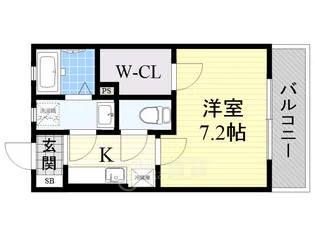 ウエストサイドリバー2【1階】の間取り