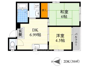 ハイツ優【302号室】の間取り