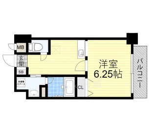 ジュネス関目高殿【8階】の間取り