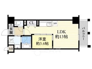 大阪府大阪市北区天満1丁目【マンション】の間取り