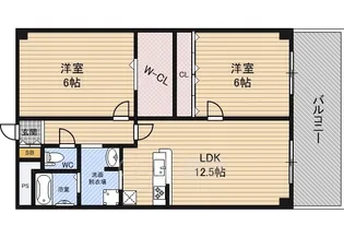2LDKの間取り画像