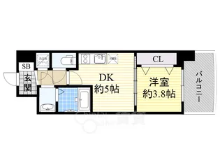 セレニテ京橋クレア【2階】の間取り
