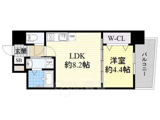 セレニテ京橋クレア【3階】の間取り