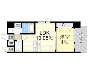SK RESIDENCES 放出【3階】の間取り