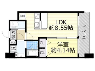 プレジオ城北【4階】の間取り