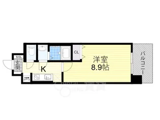 スプランディッド京橋EAST【8階】の間取り