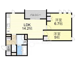 大阪府大阪市旭区赤川2丁目【アパート】の間取り