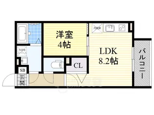 リトレ徳庵【2階】の間取り