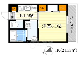 リブリ・都島中通【2階】の間取り