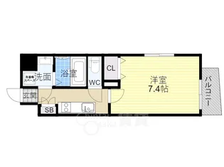 レオンヴァリエ都島北通【8階】の間取り