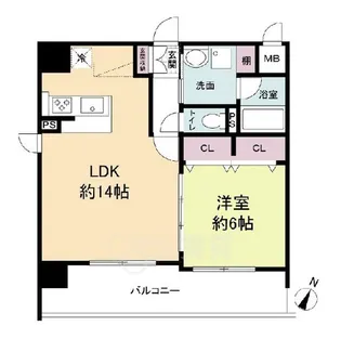 レジディア城北公園通【9階】の間取り