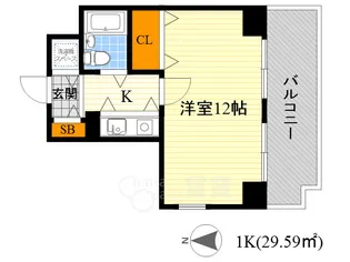 朝日プラザ都島本通パサージュ【6階】の間取り