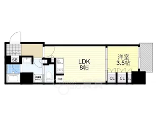ザ・パークハビオ都島テラス【3階】の間取り
