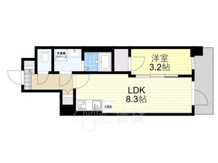 Alivis緑橋【2階】の間取り
