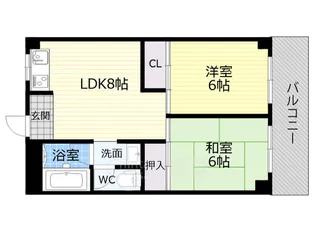 今津マンション【3階】の間取り