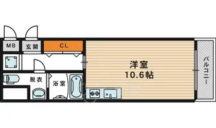 シャトーアスティナ京橋アルト【1003号室】の間取り