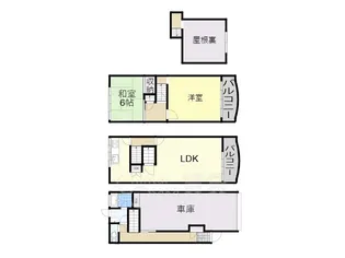 大阪府大阪市東淀川区淡路1丁目【一戸建】の間取り