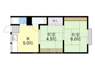大阪府摂津市鳥飼和道1丁目【アパート】の間取り
