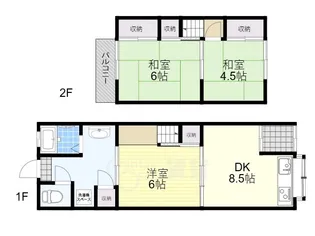 大阪府摂津市一津屋2丁目【一戸建】の間取り