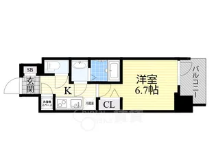 レジュールアッシュ中之島SOUTH【2階】の間取り
