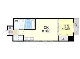 クローバー・クレア石橋阪大前【2階】の間取り