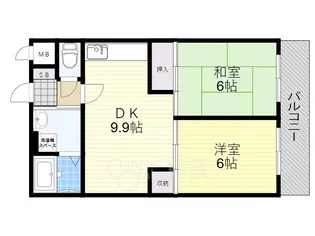 フリーデ豊中【3階】の間取り
