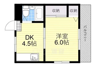 大阪府茨木市南春日丘1丁目【マンション】の間取り