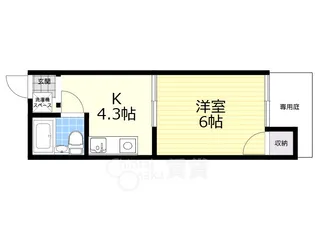 ハイツユキB棟【1階】の間取り
