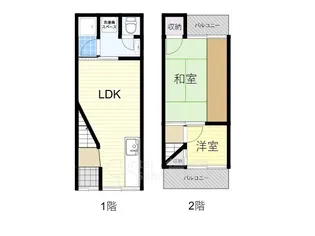 大阪府豊中市螢池南町3丁目【テラスハウス】の間取り